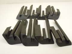 Audi A8 D3 Black Front Seat Rail Plastic Trims Covers x8 4E0881347 (Item #394874) 