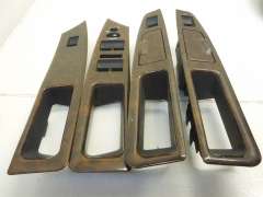 Audi A8 D2 Set of 4 Walnut over Black Door Inserts Handles 4D2959521G (Item #324672) 