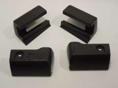 Audi A2 Set of 4 Black Seat Rail Runner Cover Trims 8Z0864437 (Item #421512) 