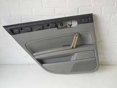 VW Phaeton D1 Rear NS Left Platinum Grey Leather Door Card 3D4867211AK (Item #154111) 