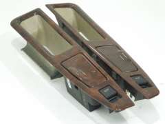 Audi A8 D2 FL Pair of Rear Door Handle Inserts Cream over Walnut 4D0959527C (Item #179108) 