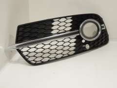 Audi SQ5 NS Left Grill With Chrome Fog Light Bezel New Genuine 8R0807681ACBFM (Item #427498) 