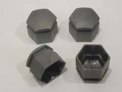 Audi Q7 4L Wheel Nut Bolt Cover Caps x4 Grey New Genuine 4L0601173Z37 (Item #442600)