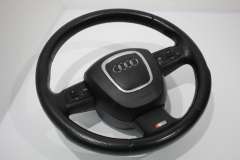 Audi Q7 4L Black Perforated Leather S-Line Tiptronic Steering Wheel 8K0419091AK (Item #442166)