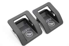 VW Tiguan Black Isofix Slot Guide Trim Covers Pair New 510887233ECZ (Item #295867) 