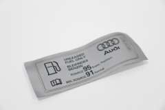 Audi A4 B6 B7 B8 A5 Fuel Filler Flap Sticker Petrol Unleaded New 8E0010183S (Item #265062) 