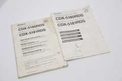 Sony CDX-5181RDS Stereo Radio Head Unit CD Player Handbooks 375458811 (Item #253375)