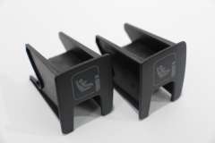 Skoda Karoq Pair Black Isofix Slot Cover Cap Trim Covers New Genuine 57A887187ACWM (Item #351218) 