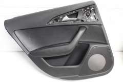 Audi A6 C7 Rear NS Left Soul Black Door Card Leather Insert 4G2867303D (Item #318099)