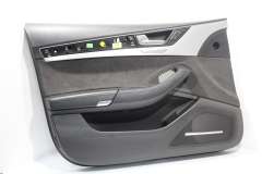 Audi A8 D4 Front NS Left Black Leather Alcantara Door Card 4H2867103B (Item #389770) 