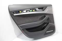 Audi A8 D4 Rear NS Left Black Leather Alcantara Door Card 4H2867303B (Item #329546) 