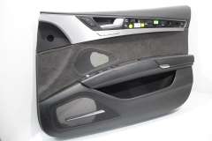 Audi A8 D4 Front OS Right Black Leather Alcantara Door Card 4H2867104B (Item #389769) 