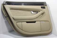 Audi A8 D3 SWB Rear NS Left Cream Jive Torrone Beige Door Card 4E0867303A (Item #330292) 