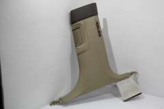 Audi A8 D3 OS Right Lower B Pillar Trim Cream Beige Extended Leather 4E0867244A (Item #345530) 