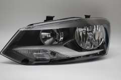 VW Polo Mk5 NS Left Halogen Headlight with Silver Trim New 44111D6L (Item #382580) 