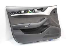 Audi A8 D4 Front NS Left Black Leather Alcantara Door Card 4H2867103B (Item #383509)