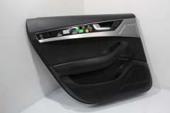 Audi A8 D4 Rear NS Left Black Leather Alcantara Door Card 4H2867303B (Item #383512)