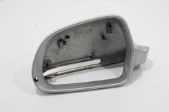 Audi A6 C6 FL NS Left Door Mirror Housing Cover Ice Silver LX7W 4F0857527B (Item #385077) 
