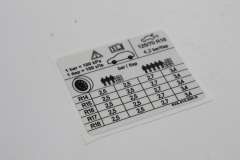 Skoda Fabia PJ Tyre Pressure Data Plate Sticker New Genuine 6VA010000D (Item #405394) 