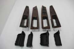 Audi A8 D2 Set 4 Walnut Over Black Door Inserts Trims 4D2959518 (Item #387995)