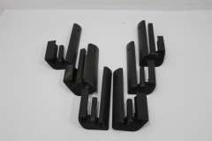 Audi A8 D3 Black Front Seat Rail Plastic Trims Covers x6 4E0881347 (Item #473291) 