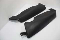 Audi A6 C7 Saloon Pair of Black Leather Rear Seat Bolster Cushions 4G0885703AK (Item #424526)