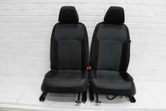 VW Passat B7 Saloon Titanium Black Blue Cloth Front Seats 3C8881105M (Item #432797) 