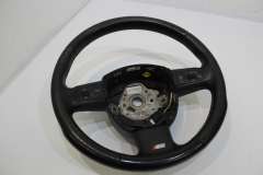 Audi A4 B8 A5 8T S-Line Black Perforated Leather Steering Wheel 8K0419091AG (Item #438991) 