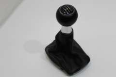 Audi A4 B6 B7 S-Line 5 Speed Gear Knob Black Perforated Leather 8E0863278DD (Item #439209) 