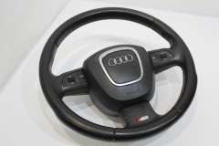 Audi A4 B7 3 Spoke Black Leather Perforated S-Line Steering Wheel	 8P0419091CT (Item #439221) 