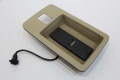 Audi A8 D3 Centre Console Bluetooth Phone Tray Torrone Beige Cream 4E0863075M (Item #441036) 