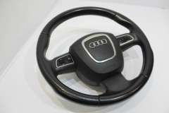 Audi Q5 8R 3 Spoke Black Multifunction Perforated Steering Wheel 8R0419091FWUL (Item #444232)
