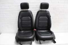 VW Passat B7 Saloon Black Leather Interior Front Rear Seats 3C8881105AM (Item #444734) 