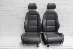 Audi TT 8N Roadster Pair Feather Grey Leather Heated Seats 8N0881805AG (Item #448585)