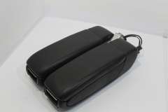 Audi A8 D2 FL Pair Black Leather Armrests Damaged 4D0864207L (Item #450069)