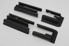 Audi A8 D2 Black Seat Rail Runner Cover Trims x4 4D0881347A (Item #451331)