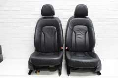 Audi Q5 8R Front Heated Electric Seats Black Milano Leather  8R0881805D (Item #455571) 