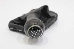 VW Beetle 9C Black Leather Gear Stick Gaiter With Knob 1C0711113AJ (Item #458511) 