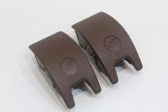 Audi Q7 4M Pair Isofix Slot Trim Cover Kodiak Brown New Genuine 4M0887187QW2 (Item #466017) 